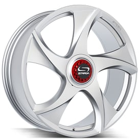 22" Strada Wheels Vino Platinum Silver Flow Formed Rims 