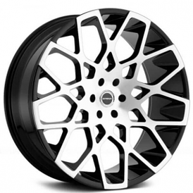 24" Strada Wheels Buca Gloss Black Machined Rims