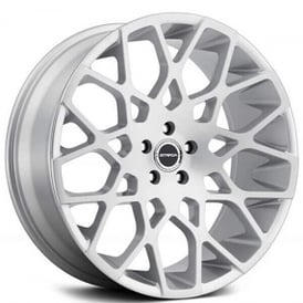22" Strada Wheels Buca Silver Brushed Rims 