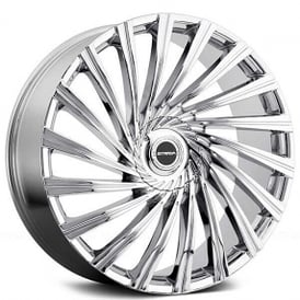22" Strada Wheels Tornado Chrome Rims 