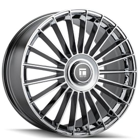 24" Touren Wheels TR10 3610 Chrome Flow Formed Floating Cap Rims