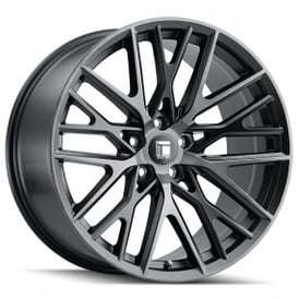 22" Touren Wheels TR91 3291 Brushed Matte Black with Dark Tint Rims