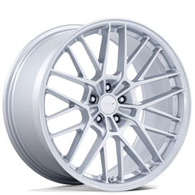 19" Staggered TSW Wheels TW001 Daytona Gloss Silver Flow Formed Rims