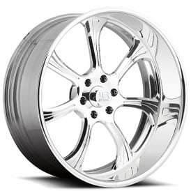 24" U.S. Mags Forged Wheels El Rey US429 Polished Tuckin Series Rims