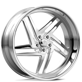 24" U.S. Mags Forged Wheels Nemesis 5 UF013 Polished Precision Series Rims
