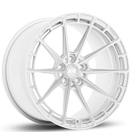 19" Staggered Variant Forged Wheels Aure Gloss White Monoblock Forged Rims