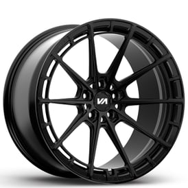 19" Staggered Variant Forged Wheels Aure Satin Black Monoblock Forged Rims