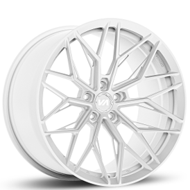 19" Staggered Variant Forged Wheels Maxim Gloss White Monoblock Forged Rims