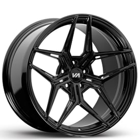 19" Variant Forged Wheels Zeno Gloss Black Monoblock Forged Rims