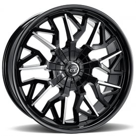 20" VCT Wheels Cyclone Black Machined Rims