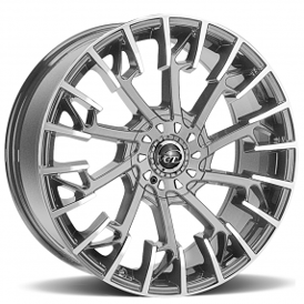 22x8.5" VCT Wheels Hangman Silver Machined Rims