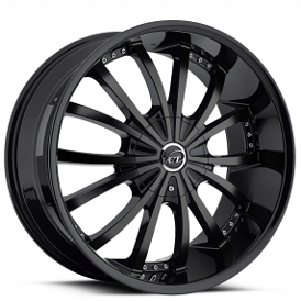 20" VCT Wheels Mancini Gloss Black Huge Size Lip Rims