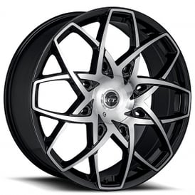 22x8.5" VCT Wheels Merlin Black Machined Rims