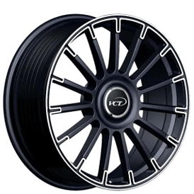 22" VCT Wheels Santoro V87 Black Machined Rims