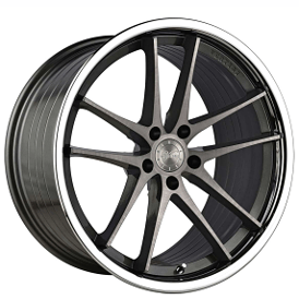 20" Vertini Wheels RFS1.5 Brushed Dual Gunmetal with Chrome Lip Flow Formed Rims