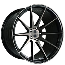 20" Staggered Vertini Wheels RFS1.3 Gloss Black Tinted Face Flow Formed Rims