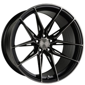 20" Vertini Wheels RFS1.8 Brushed Dual Black Flow Formed Rims