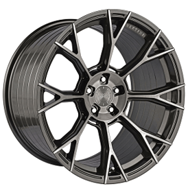 20" Staggered Vertini Wheels RFS2.7 Brushed Dual Gunmetal Flow Formed Rims
