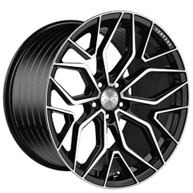 20" Vertini Wheels RFS2.6 Machined Black Flow Formed Rims