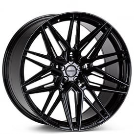 21" Staggered Vossen Wheels HF-7 Custom Gloss Black Rims