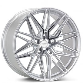 21" Staggered Vossen Wheels HF-7 Silver Polished Rims