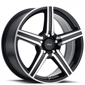 17" Voxx Wheels Como Gloss Black Machined Rims 
