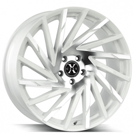 20" Xcess Wheels X02 White Machined Rims