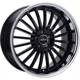 20" Staggered XIX Wheels X59 Gloss Black with SS Lip Rims 