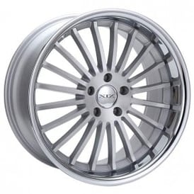 22" Staggered XIX Wheels X59 Silver Brushed with SS Lip Rims 