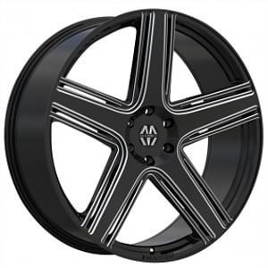26" Massiv Wheels 926 Classico Black with Milled Rims