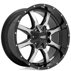 17" Moto Metal Wheels MO970 Gloss Black Machined Off-Road Rims 