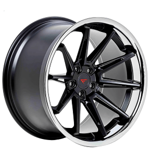 20" Ferrada Wheels CM2 Custom Matte Black with Chrome Lip Rims