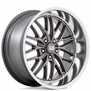 22" U.S. Mags Wheels Santa Cruz U139 Anthracite with Diamond Cut Lip Rims