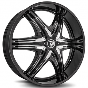 28" Diablo Wheels Elite G2 Black with Chrome Inserts Rims