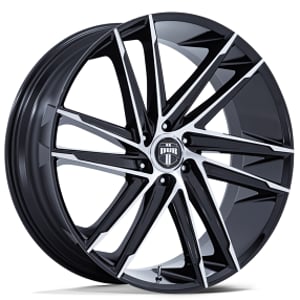 26" Dub Wheels Blaze DC275 Gloss Black with Machined Face Rims 