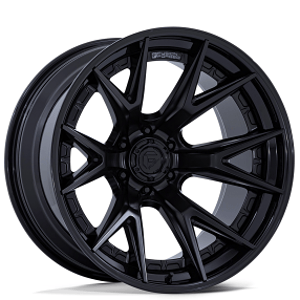 20" Fuel Wheels FC402 Catalyst Matte Black with Gloss Black Lip Off-Road Fusion Forged Rims