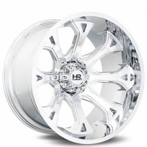 22" Hardrock Wheels H505 Bloodshot Xposed Chrome Off-Road Rims