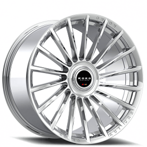 24" Koko Kuture Wheels URFA Chrome Flow Formed Floating Cap Rims