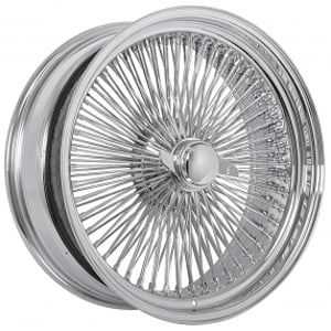 20x8" LA Wire Wheels Standard 150-Spoke Straight Lace Chrome Rims