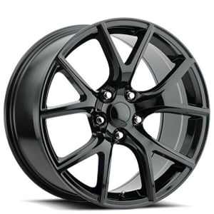 20" Jeep Grand Cherokee Trackhawk Wheels FR 75 Gloss Black OEM Replica Rims 