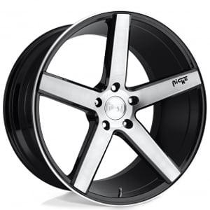 20" Niche Wheels M124 Milan Brushed Gloss Black Rims 