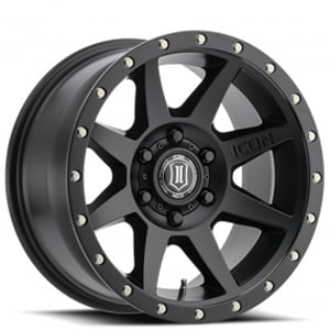 18" ICON Alloys Wheels Rebound Satin Black Off-Road Rims