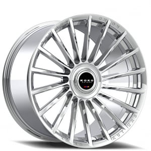22" Koko Kuture Wheels URFA Chrome Flow Formed Floating Cap Rims
