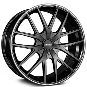 20" Touren Wheels TR60 3260 Matte Black with Machined Ring Rims 