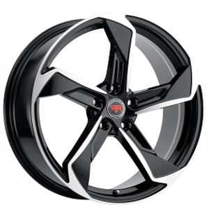 18" Revolution Racing Wheels RR20 Black Machined Rims