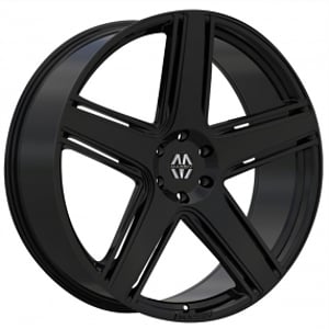 26" Massiv Wheels 926 Classico Full Gloss Black Rims