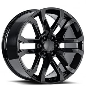 20" GMC Denali Wheels FR 95 Gloss Black OEM Replica Rims 