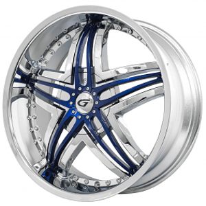 20" Diablo-Gianna Wheels Blitz Chrome with Custom Finish Inserts Rims