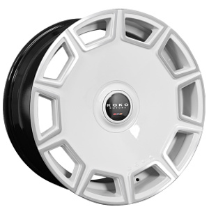24" Koko Kuture Wheels Sicily Custom White with Machined Face Floating Cap Rims