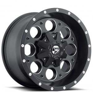 17" Fuel Wheels D525 Revolver Matte Black Milled Off-Road Rims 